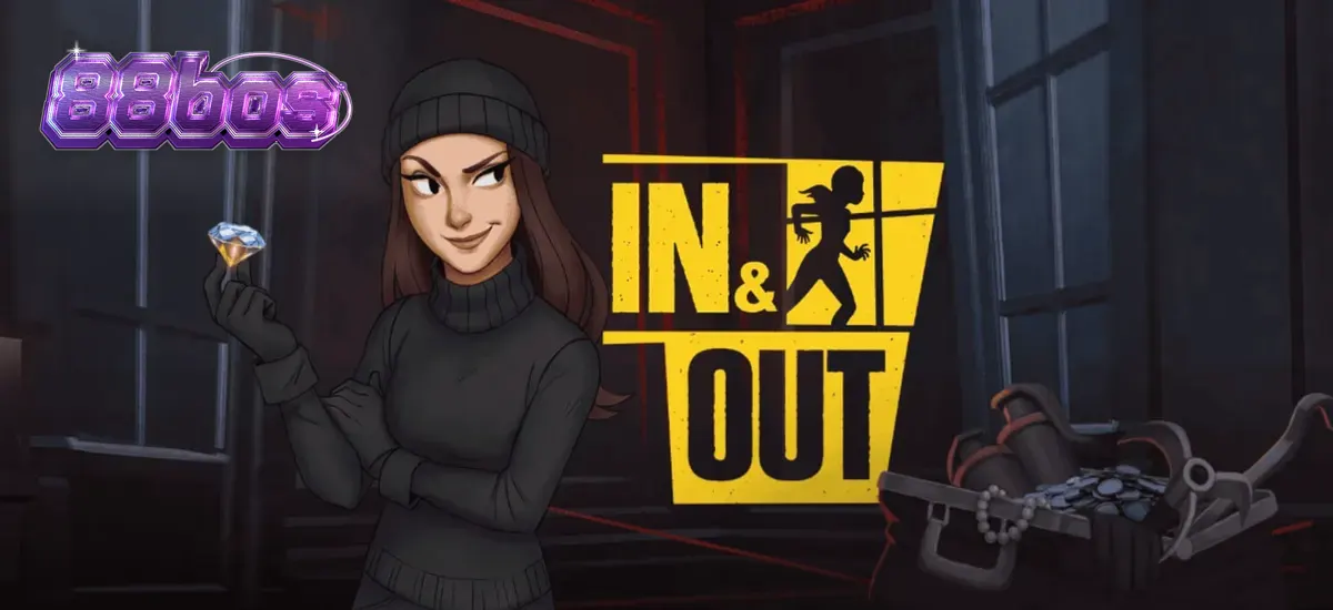 Tampilan visual slot In and Out dengan estetika noir Paris
