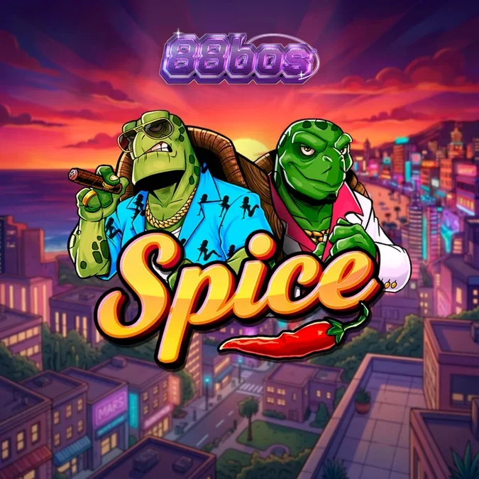 Tampilan visual slot Spice dengan tema kura-kura dan grid 6x6